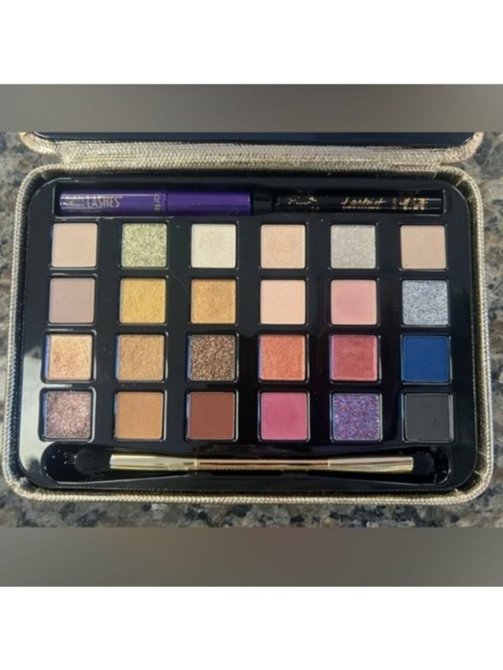 NIB Tarte Winter Wonderglam Luxe Eye Palette Set Shimmer Glitter Metallic Makeup - Picture 10 of 15